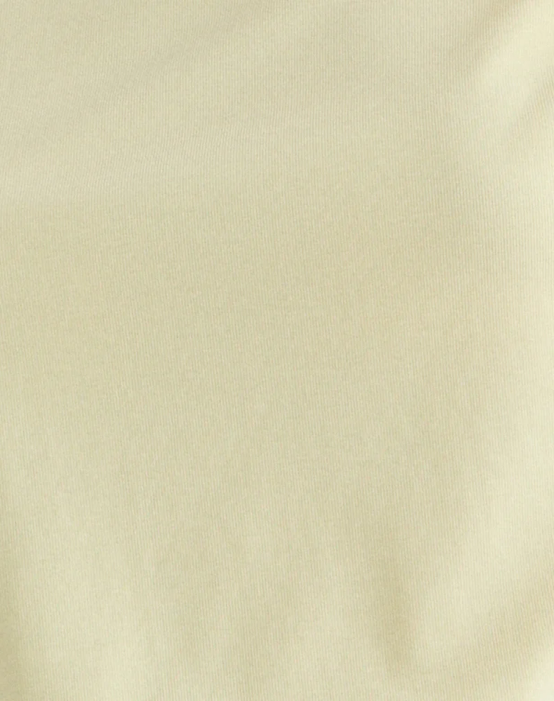 Aleyah Tie Shoulder Tee in Lemon - Image 6
