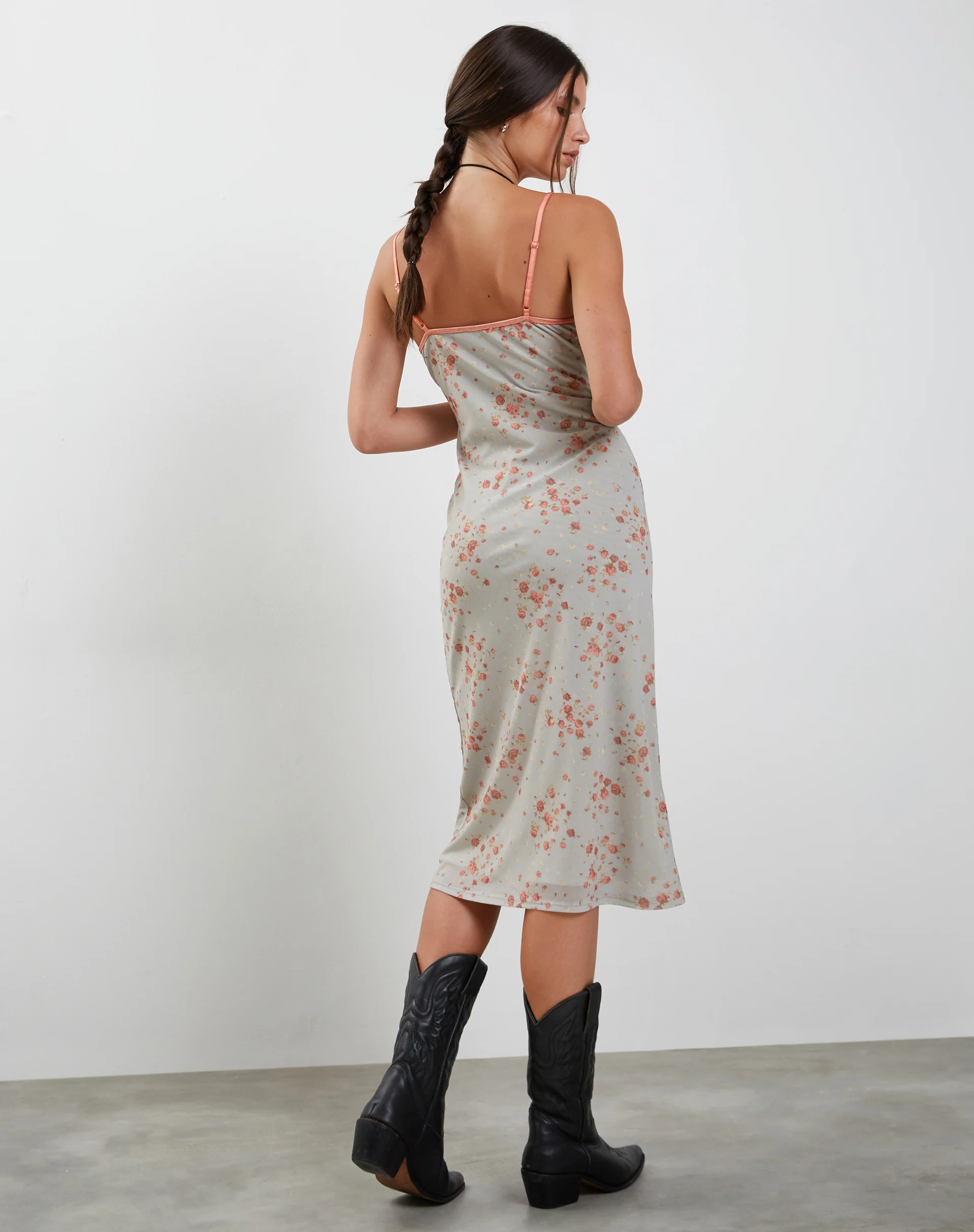 Camelia Mid Dress in Ditsy Rose Cluster - Image 3