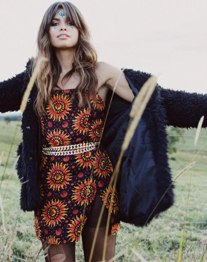 Datista Slip Dress in Hot Sun X Princess Polly - Image 2