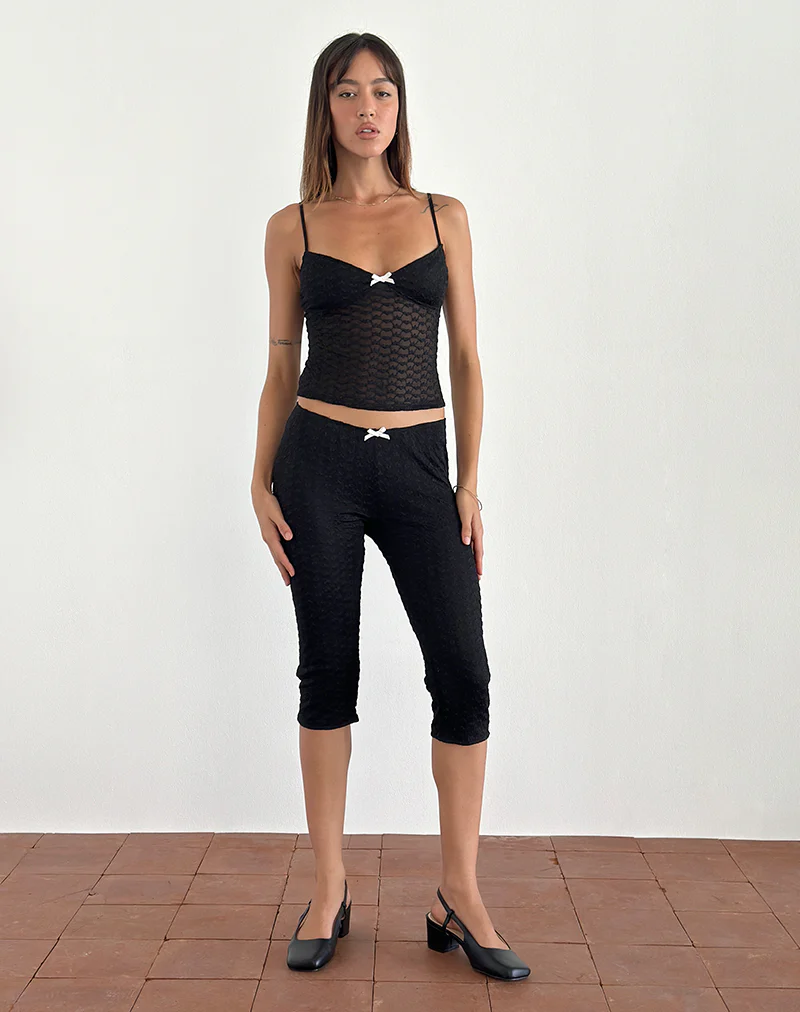 Grafika Cami Top in Black Heart Lace - Image 3