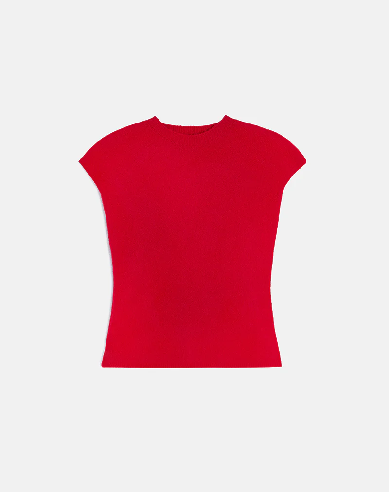 Hanuva Top in Knit Red - Image 5