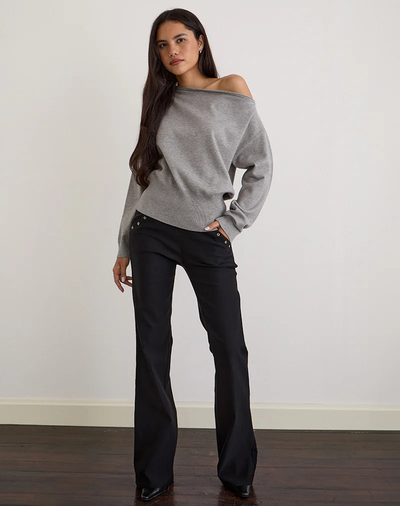 Jalira Jumper in Knit Grey - Image 4