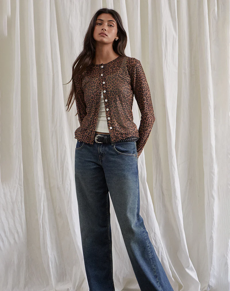 Kahula Shirt in Mesh Rar Leopard - Image 2