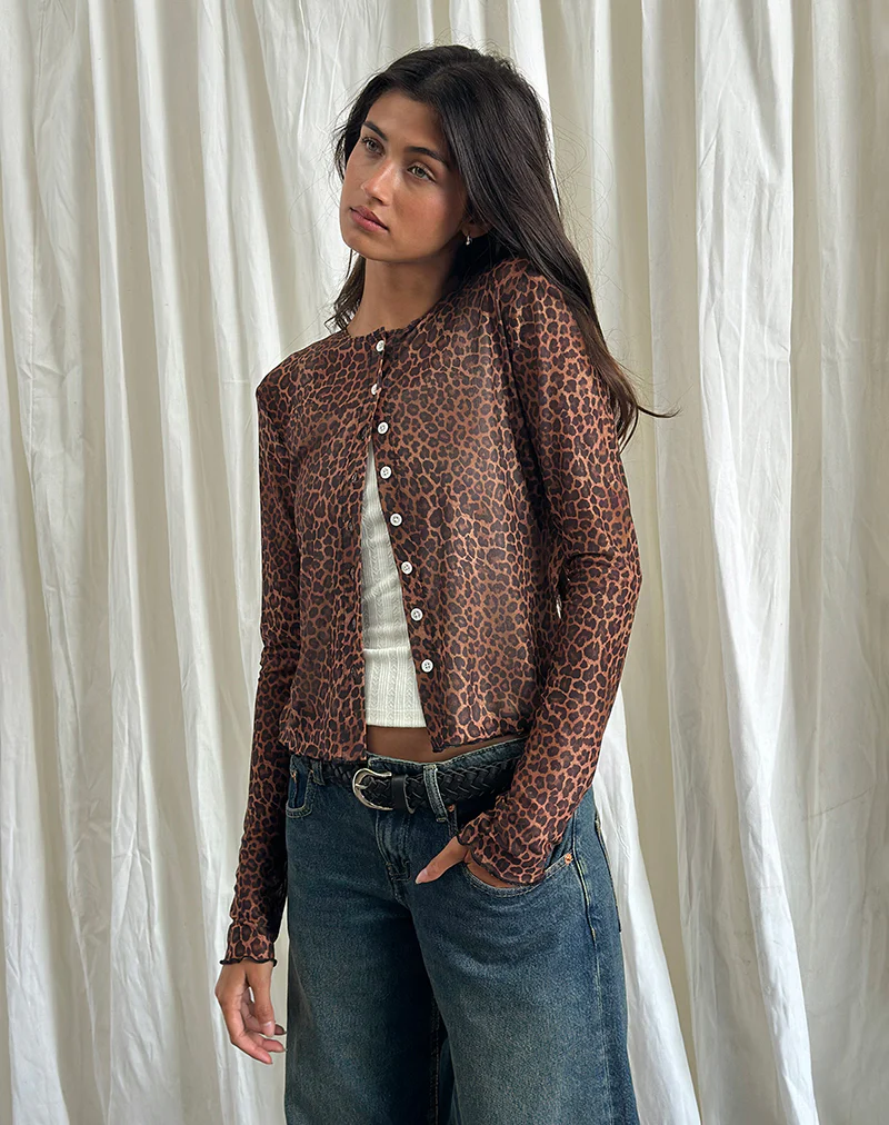 Kahula Shirt in Mesh Rar Leopard - Image 3