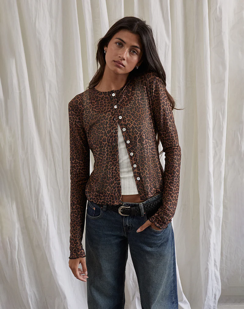 Kahula Shirt in Mesh Rar Leopard - Image 5