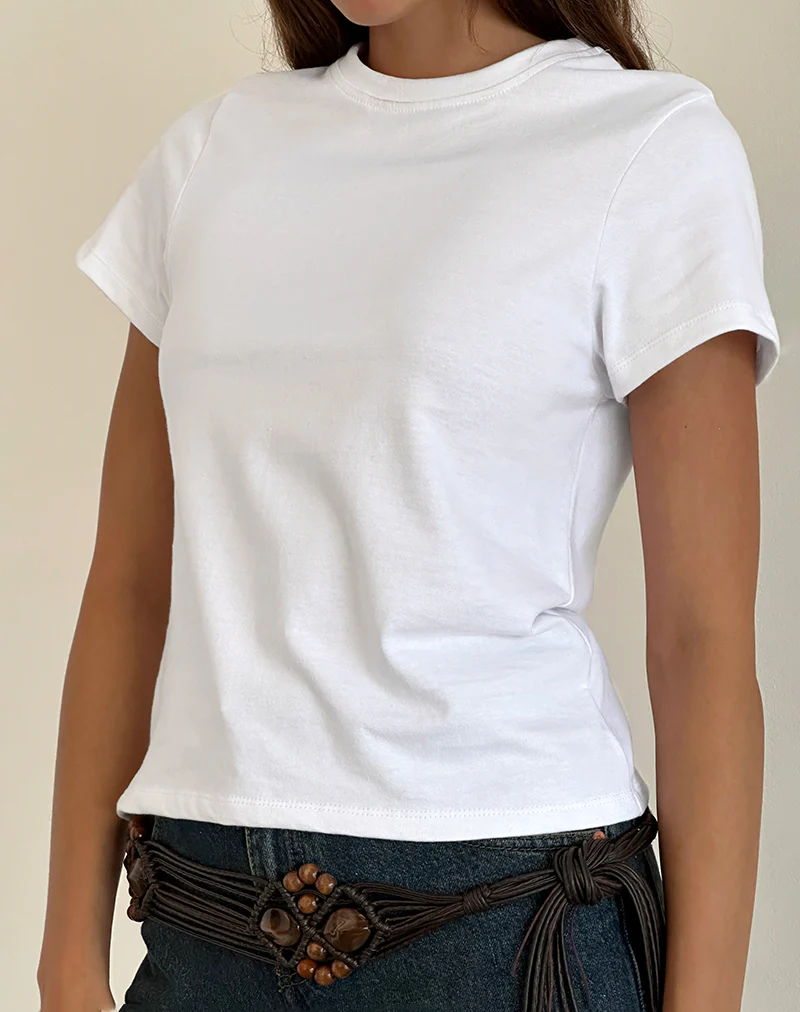 Sakha Boxy Top in Plain White - Image 2
