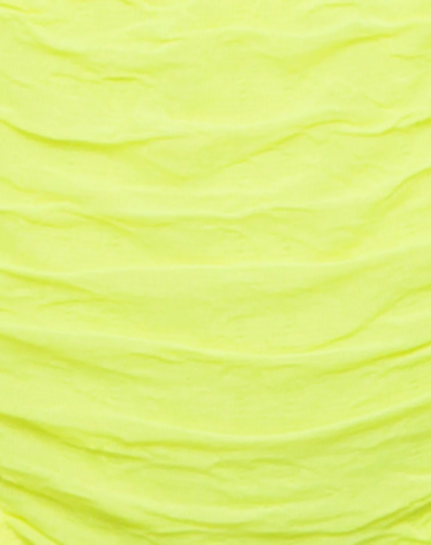 Shani Bikini Bottom in 80's Crinkle Sour Lime - Image 5