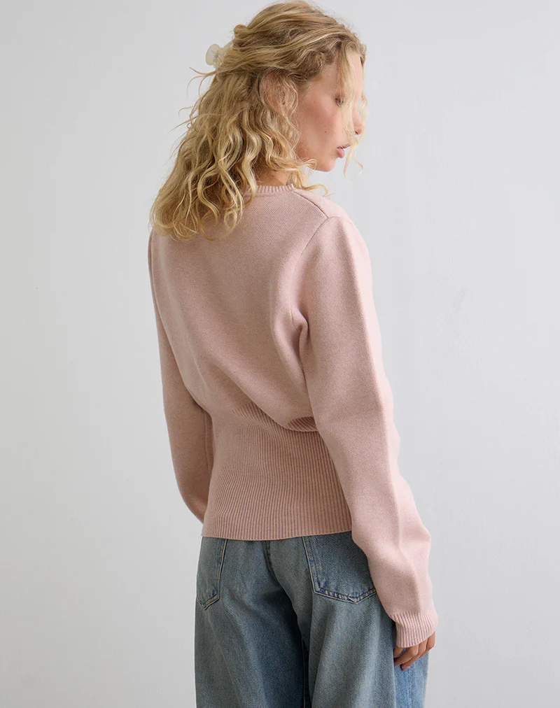 Subra Long Sleeve Cardigan in Pink - Image 5